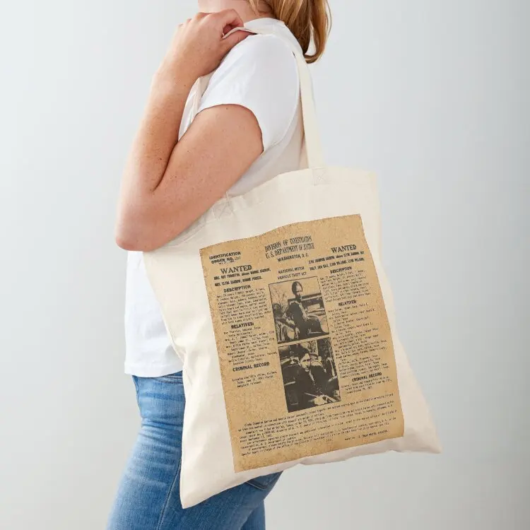 Vintage Bonnie & Clyde Wanted Poster Tote Bag Handbags Women's handbag shoping bag