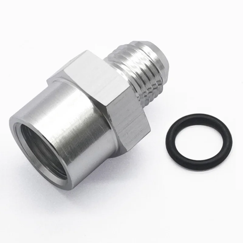 M16x1.5 Female to 6AN Male Flare Adapter Fuel Fitting Straight Aluminum silver