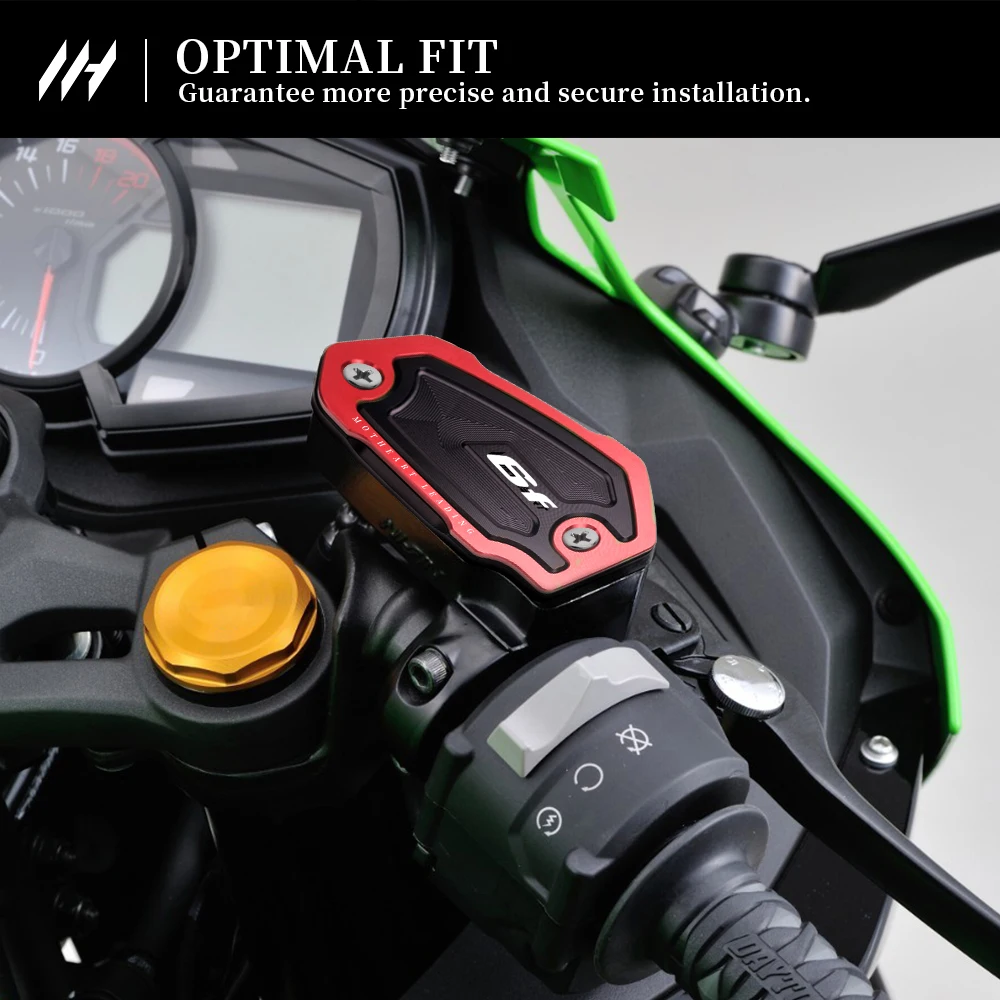 Motorcycle Front Brake Fluid Reservoir Cover for Ninja ZX‑4RR 2023‑2025 Brake Reservoir Cap Brake Fluid Lid zx‑4rr Accessories