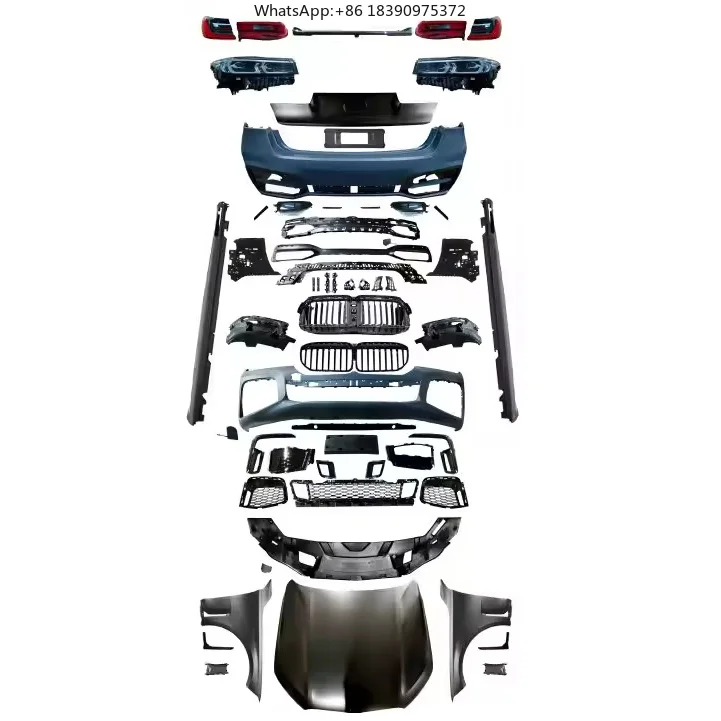 2016-2023 Auto Part Car Bodykit Primer Front Rear Body Parts Full Set for  7 Series G12 Later Stage Old Change M760 Body Kit