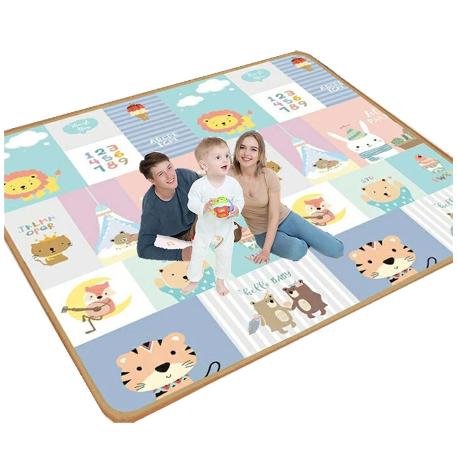 200x180/180x150/180x120cm Speelkleed voor kinderen Dikke Veiligheidsmat Vriendelijk Kruipen Speelmatten Opvouwbare Mat Tapijt Tapijt Speelmat - afbeelding 2