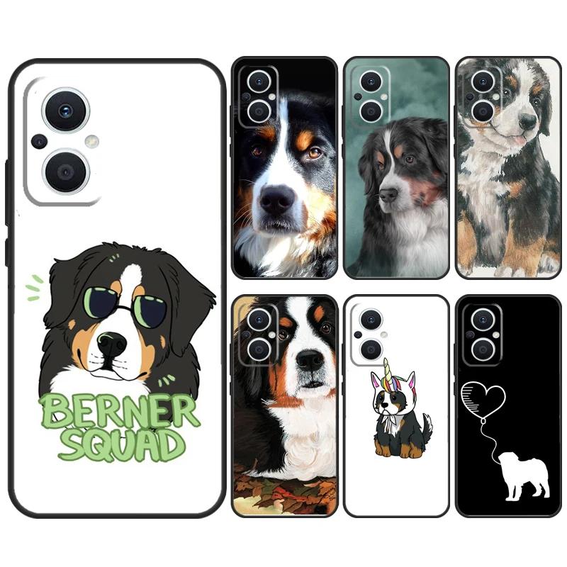 Funny Bernese Mountain Dog Case For OPPO Reno 10 8 Pro 4Z 5Z 8T 4 5 6 7 Lite OPPO Find X3 X6 Pro X2 Neo X5 Lite Cover