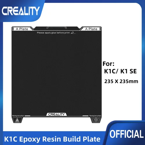 Placa de construcción de resina epoxi Creality K1C 235X235mm alta resistencia y resistencia al desgaste Original para accesorios de impresora 3D K1C/ K1 SE