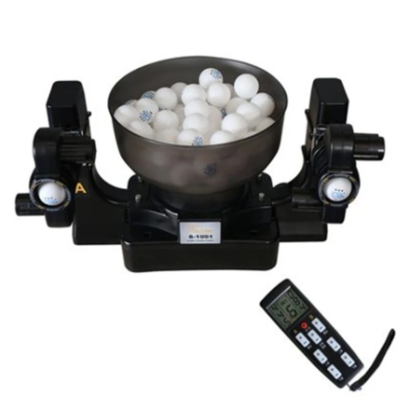 

S-1001 Double Head Table Tennis Ball Machine, Multi-Rotation, Multi-Drop Point, Automatic Feeding