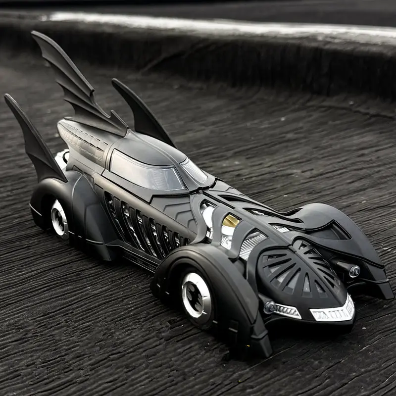 

1/24 Classic Movie Car 1995 Batmobile Concept Bat Sports Car Model Alloy Metal Racing Vehicle Car Model Sound Light Kid Toy Gift
