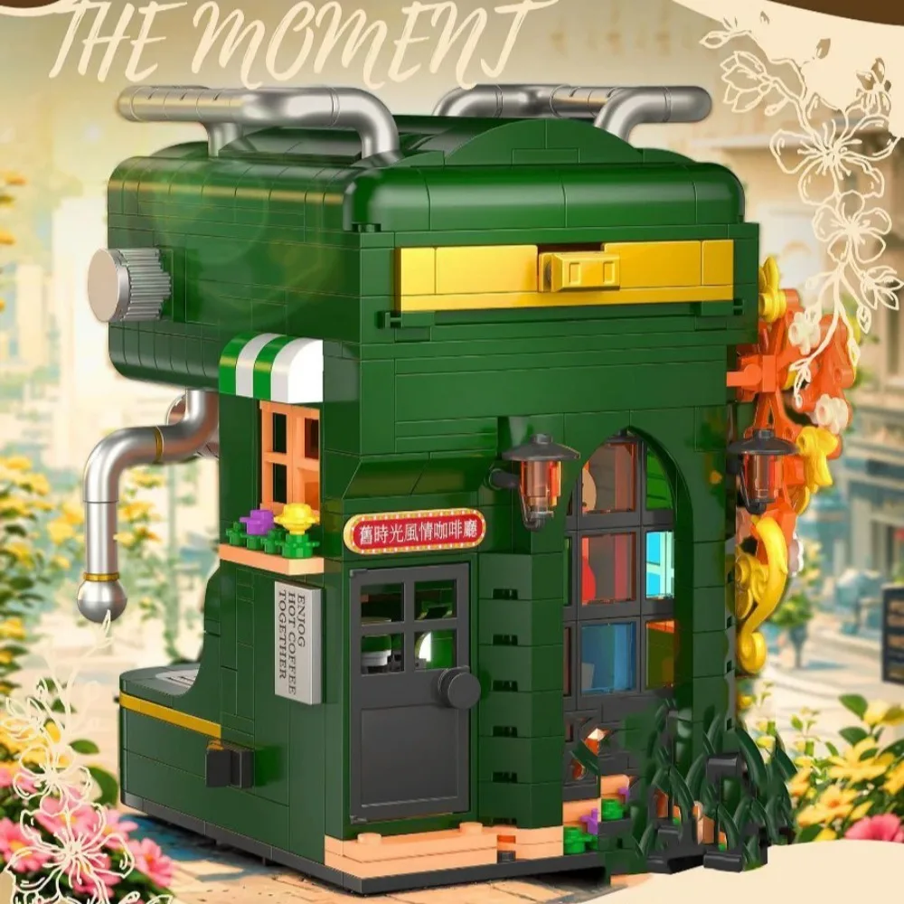 Jaren '90 Retro Telefoon Mechanische Camera Koffiezetapparaat Bouwstenen Educatief Speelgoed voor Kinderen Verjaardagscadeau voor jongens en meisjes