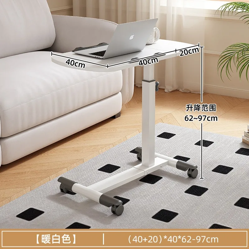 

Foldable bedside table, double countertop flip, multi-functional household bedroom desk, mobile table