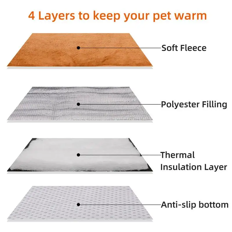 Self-Heating Pet Pads Blanket Flannel Puppy Pad Warming Cushion Mat For Elderly Cats Dogs Small Pets Thermal Heat Reflecting pad