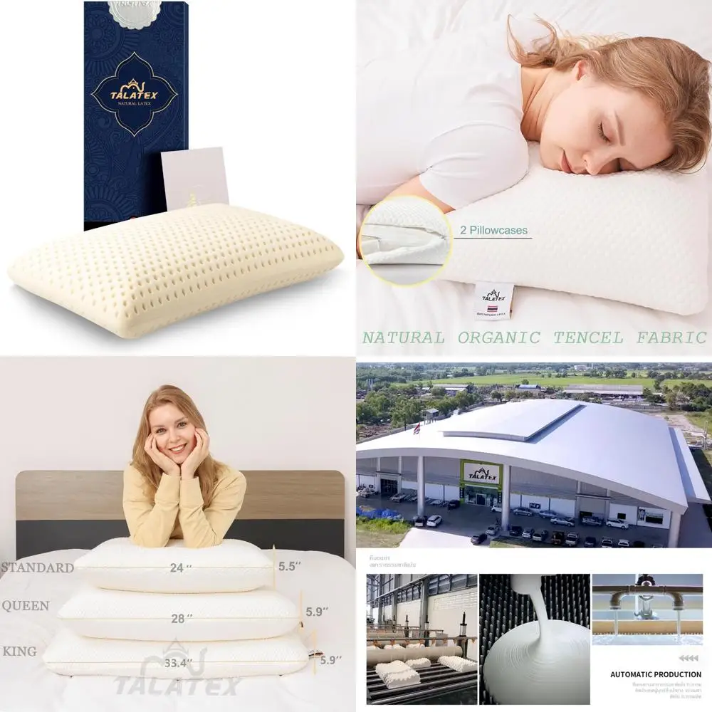 

Natural Premium Latex Pillow for Pressure Relief, No Memory Foam Chemicals, Ideal Gift Option