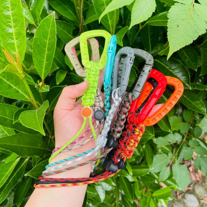 2-Pack Wristband Keychain Multi-Functional Portable Hanging Keychain Clip for Hiking, Camping, Backpacking, Travel, Outdoor Gear