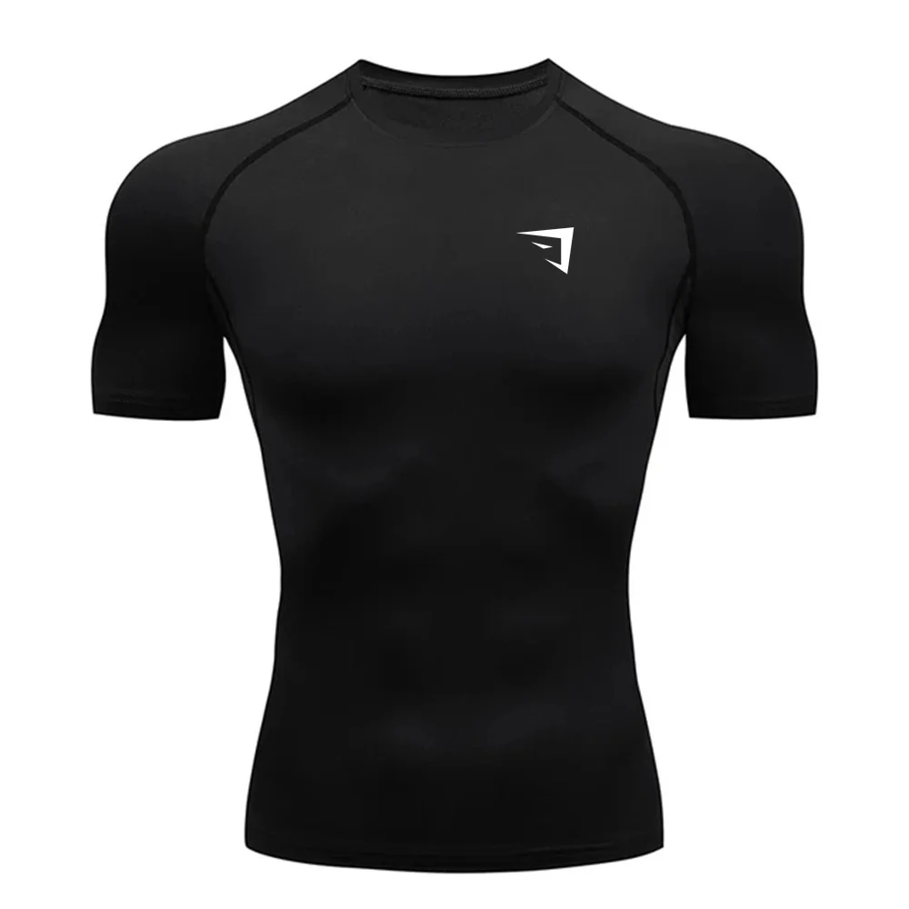 T-shirts de compression pour hommes à séchage rapide, maillots de football, vêtements de sport ajustés, chemises de sport à manches courtes respirantes pour la gym