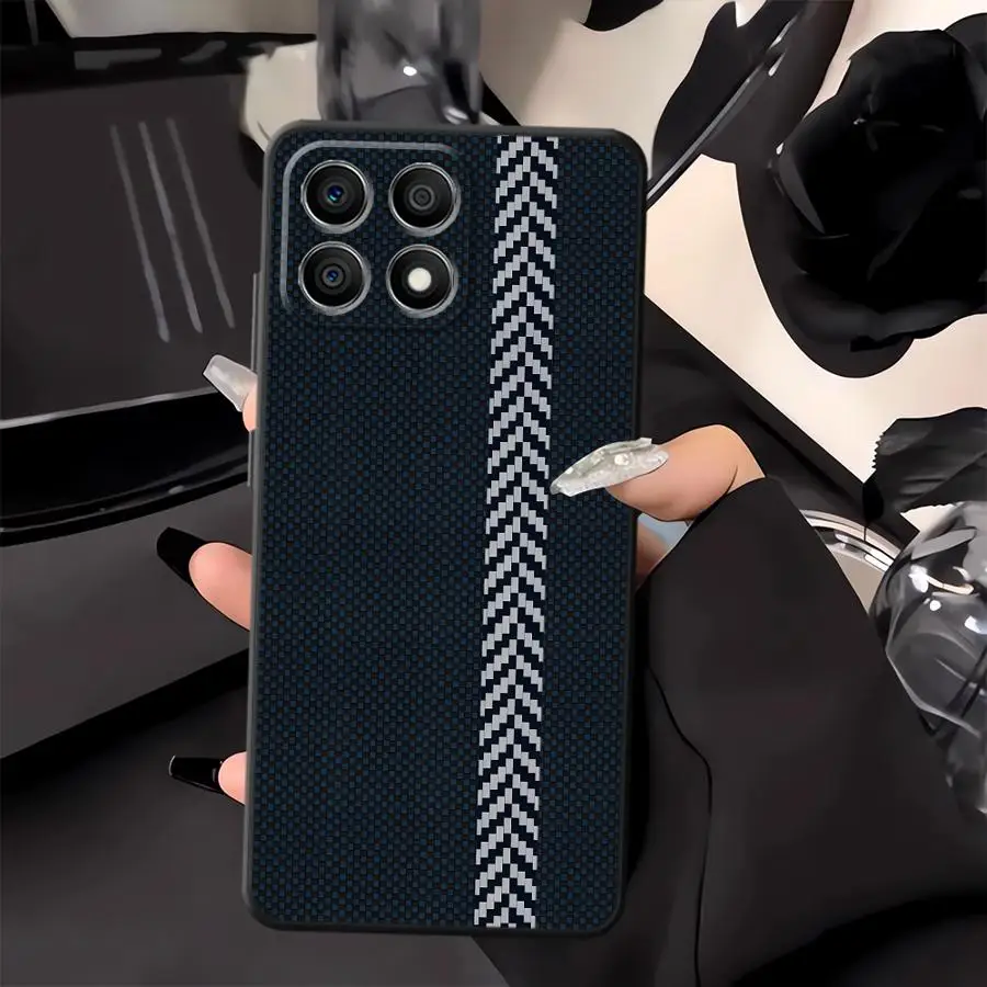 Monochrome Grid Print Funda Phone Cover Case for Huawei P Smart 2019 P30 P20 Pro P20 Lite 2018 P20 P40 Lite