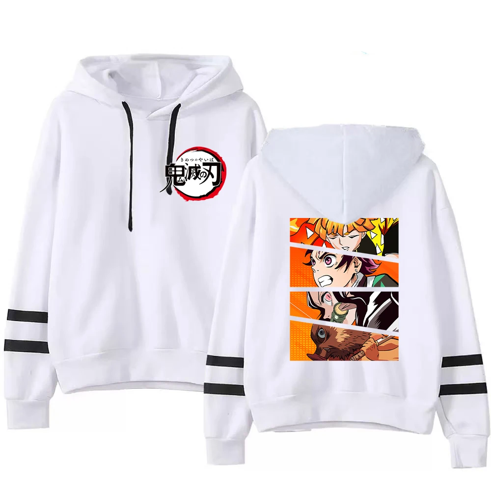 

Толстовка с капюшоном в стиле аниме «Убийца демонов», женская одежда, японские толстовки с рисунком 2000-х годов, Y2k, свободный пуловер с капюшоном в японском стиле, зима