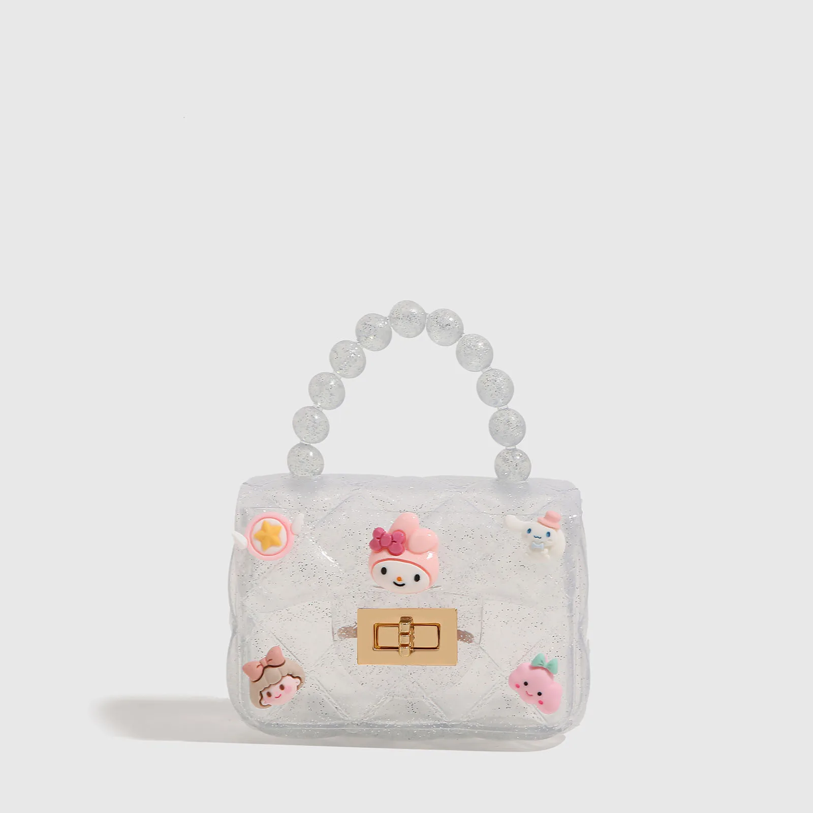 Barbie Fashion Women's Crossbody Bag Mini Shoulder Bag Large Capacity Mobile Phone Coin Purse Cosmetics Storage Small Square Bag