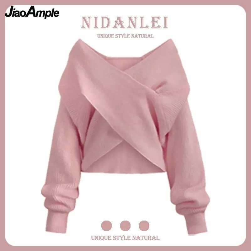 Feminino 2025 outono/inverno nova moda em conjunto de correspondência coreano elegante camisola de malha + undershirt + saia casual calças terno de 3 peças