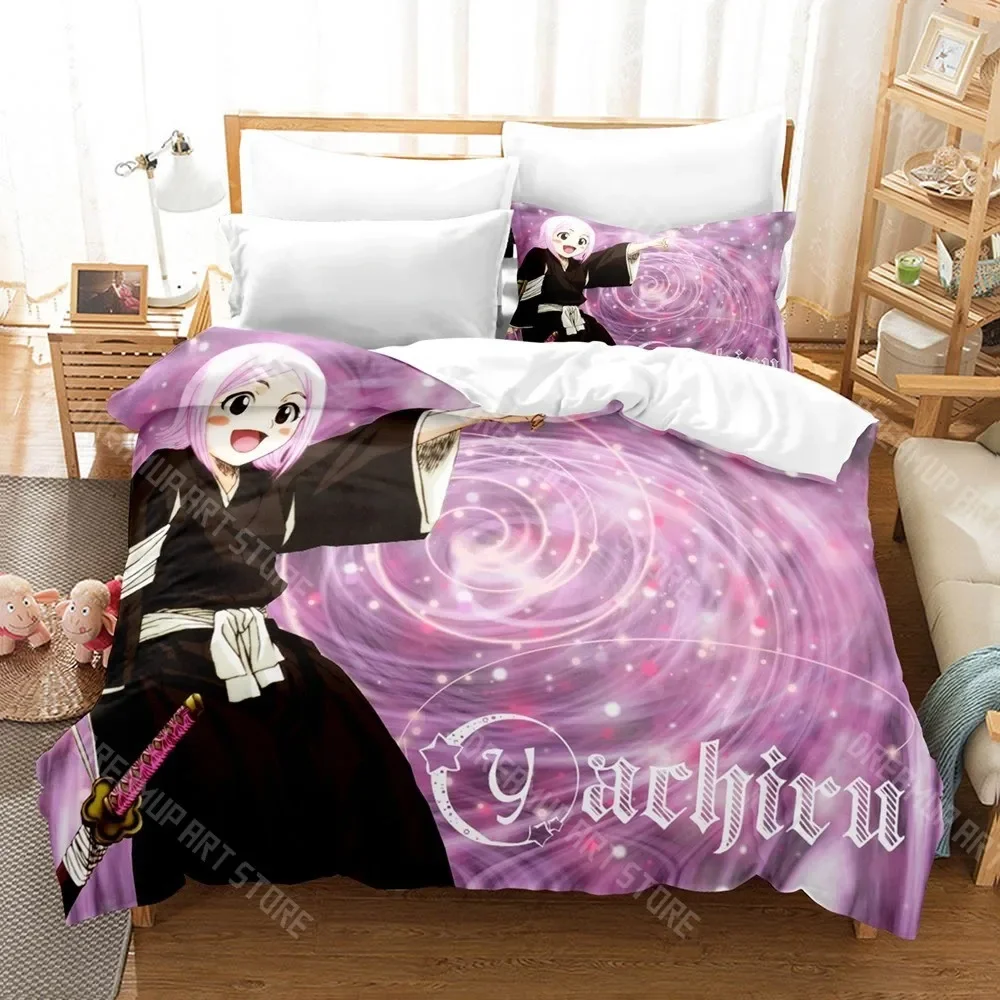 

3D Print Yachiru Kusajishi Bleach Bedding Set Cartoon Anime three-piece set Adult Boy Bedroom Duvetcover Sets Bed