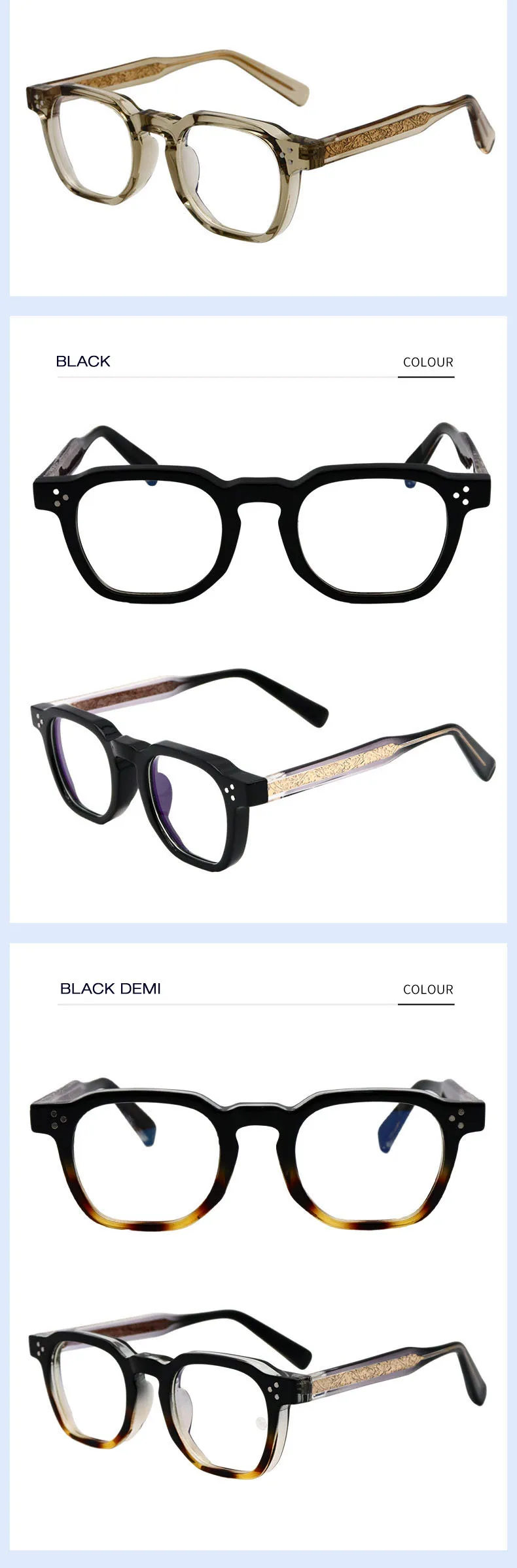 O-Q CLUB Quadratische Brille, Sonnenbrille für Herren, TR-Rahmen, Retro, hochwertige Brillen, Herrenbrillen, Computerlinsen zum Lesen von Lunette – Detail 5