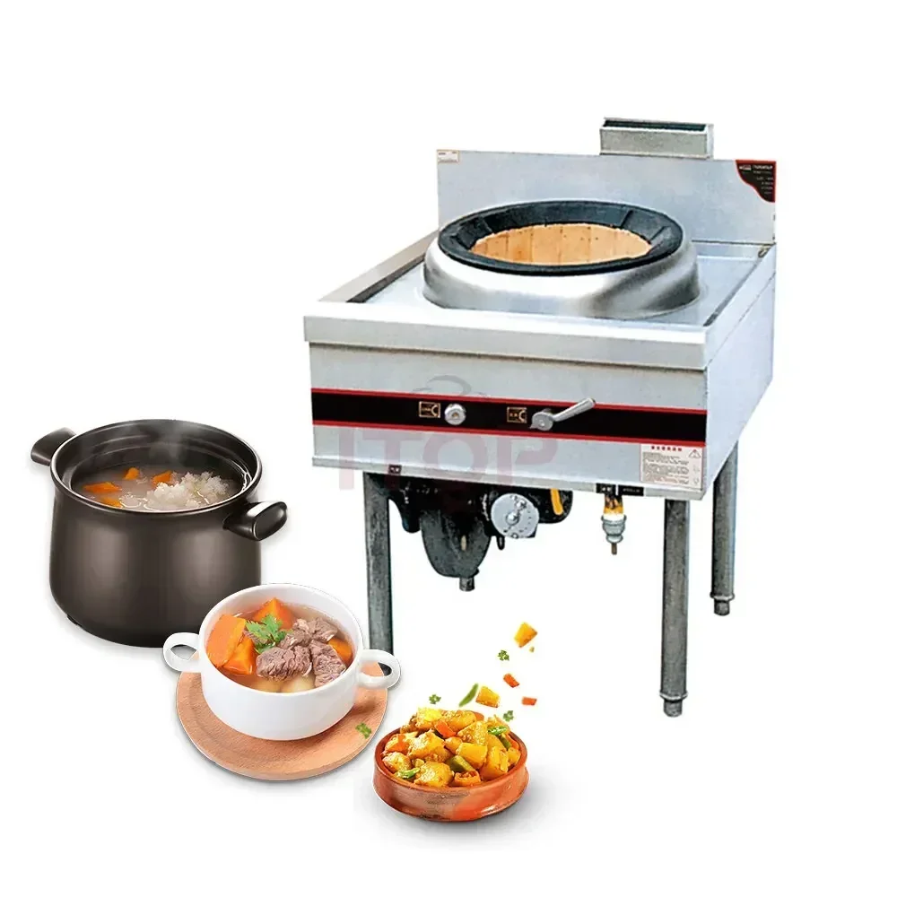 Cantonese Style Gas Wok Single Burner And Warmer Single Fried Single Temperature Stove Cast Iron Gas Stove Wok Burner