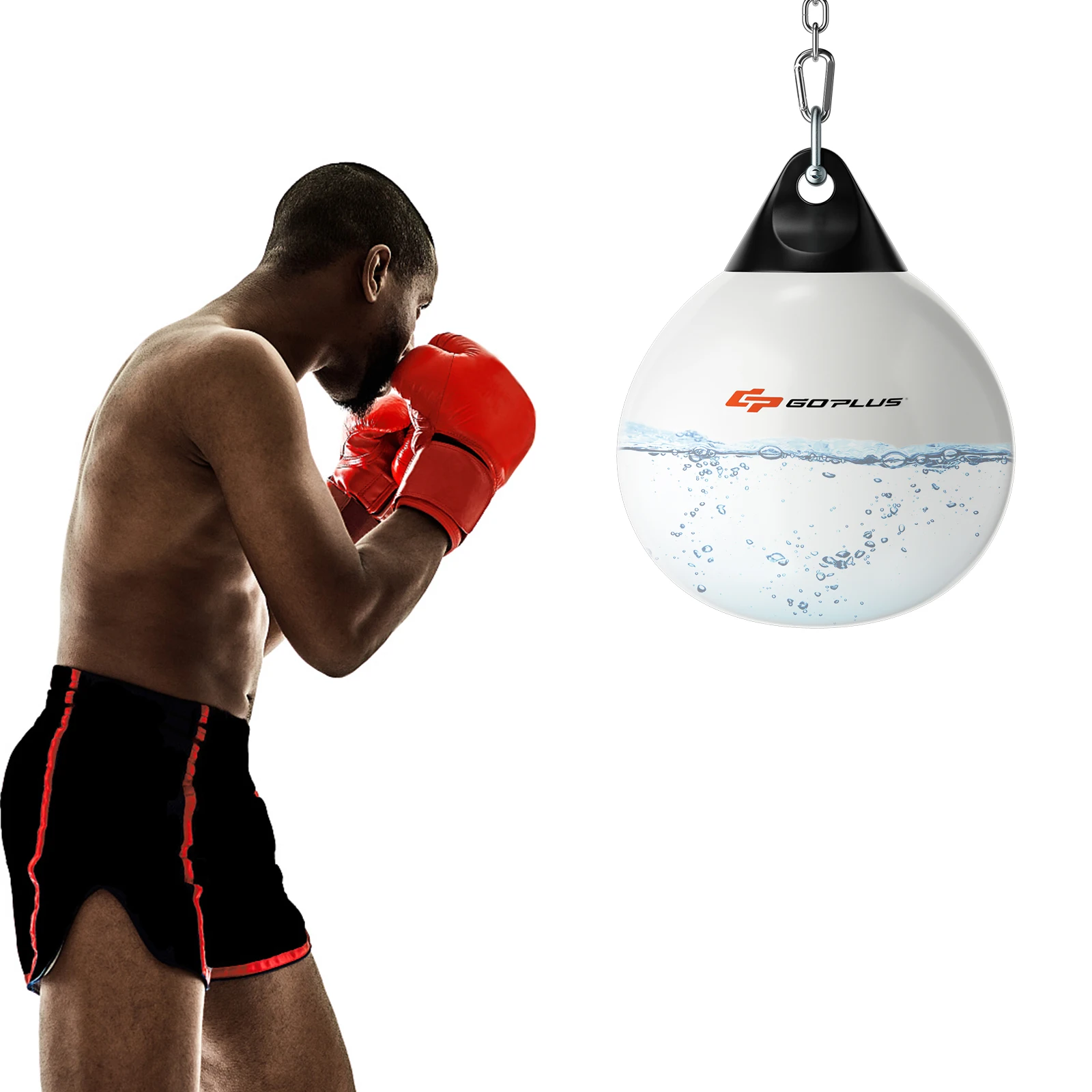 

18" 110Lbs Heavy Water Filled Punching Aqua Training Boxing Bag Home Gym Hook