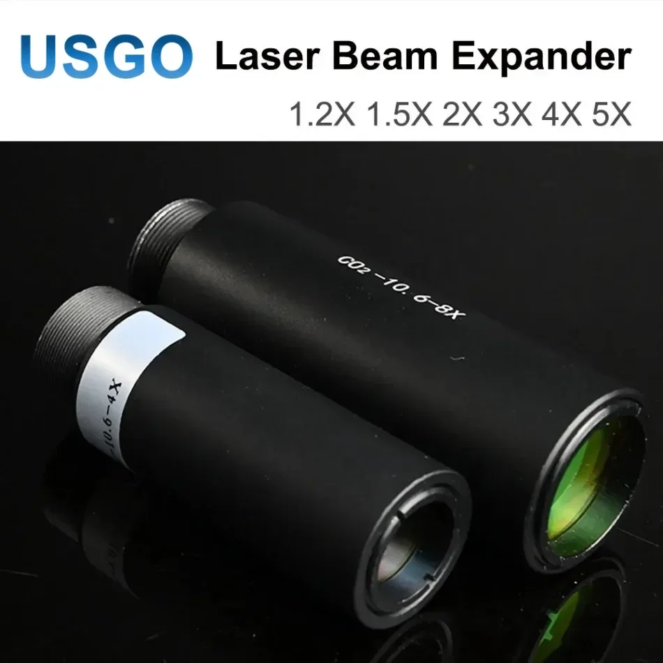 USGO CO2 Laser Beam Expander 10.6um 1.5X 2X 3X 4X 5X Galvanometer Marking Machine Optical Lens