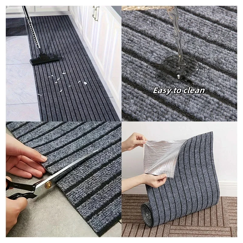 

Self Adhesive Solid Color Carpet Rug Non Slip Water Absorbent Floor Mat for Living Room Bedroom Kitchen Bathroom Home Decor