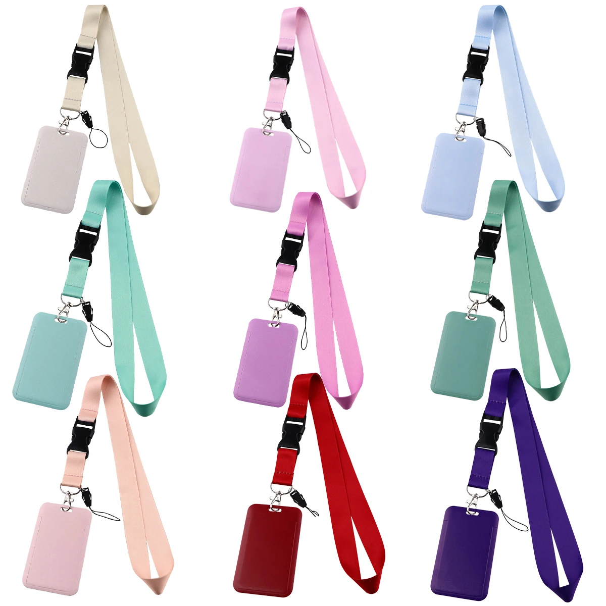 Pure Color pasek na szyję etui na dowód smycze brelok etui na identyfikator studencki zawieszka na sznurku smycz Lariat akcesoria do telefonów komórkowych
