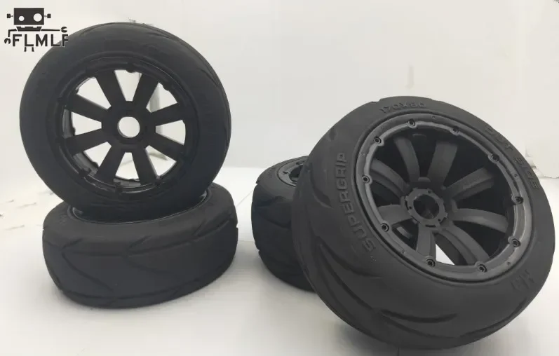 مجموعة إطارات أصلع أمامية أو خلفية على الطريق مناسبة لـ 1/5 HPI ROVAN ROFUN KM BAJA 5B SS قطع غيار ألعاب سيارات Rc