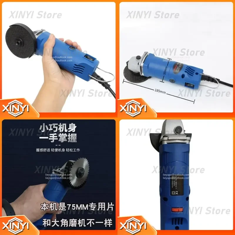 for 75mm 6 Speed Electric Angle Grinder Polishing Machine Variable Speed Grinding Machine Abrasive Tools Mini Grinder