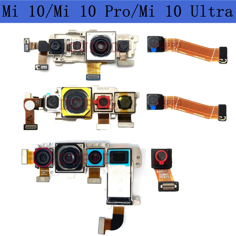 Fotocamera posteriore per Xiaomi Mi 10 Mi10 Pro Ultra 5G Back Main Big Front face Camera Module Flex Cable pezzi di ricambio