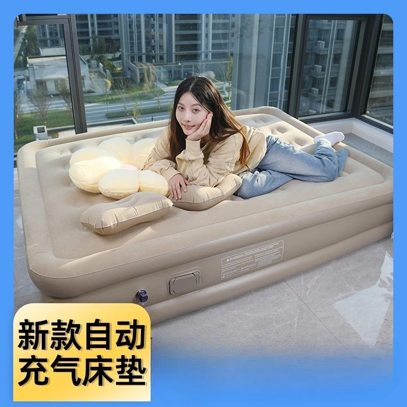

Самонадувающийся надувной матрас для кемпинга на открытом воздухе, двойная, приятная для кожи, мягкая палатка, постельное белье для дома