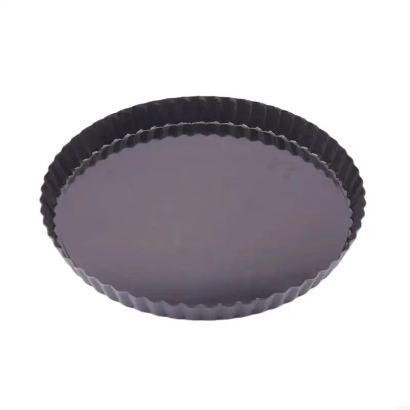 

L9NB Loose Bottom Quiches Pans Nonstick Heavy Duty Tart Pans Removable Bottom Pie Pans for Pie, Mousses Cake, Dessert