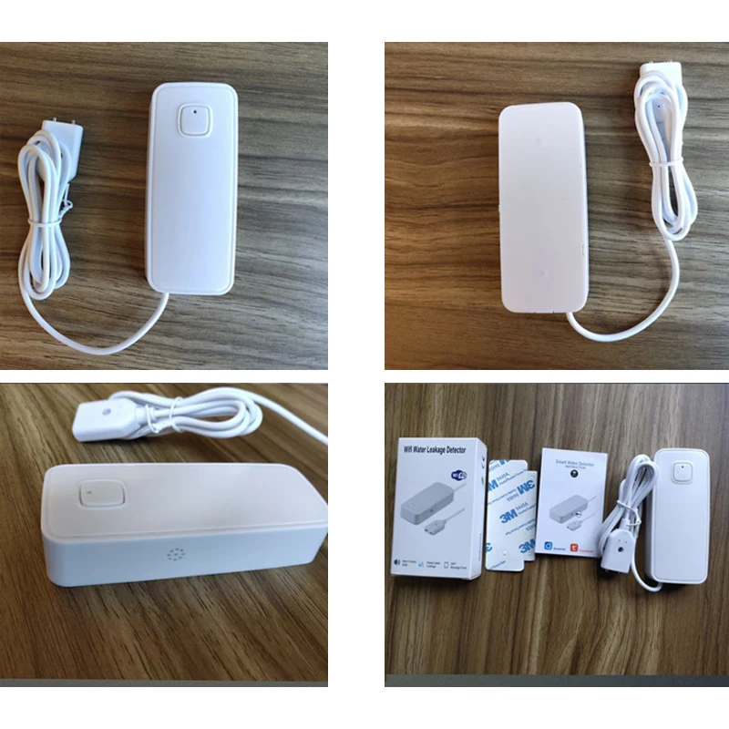 WiFi Tuya Water Leak Detector Flood Sensor Alarm Tank Leak Water Full Water Linkage Alarm 80DB Smart Life APP Remote Monitoring