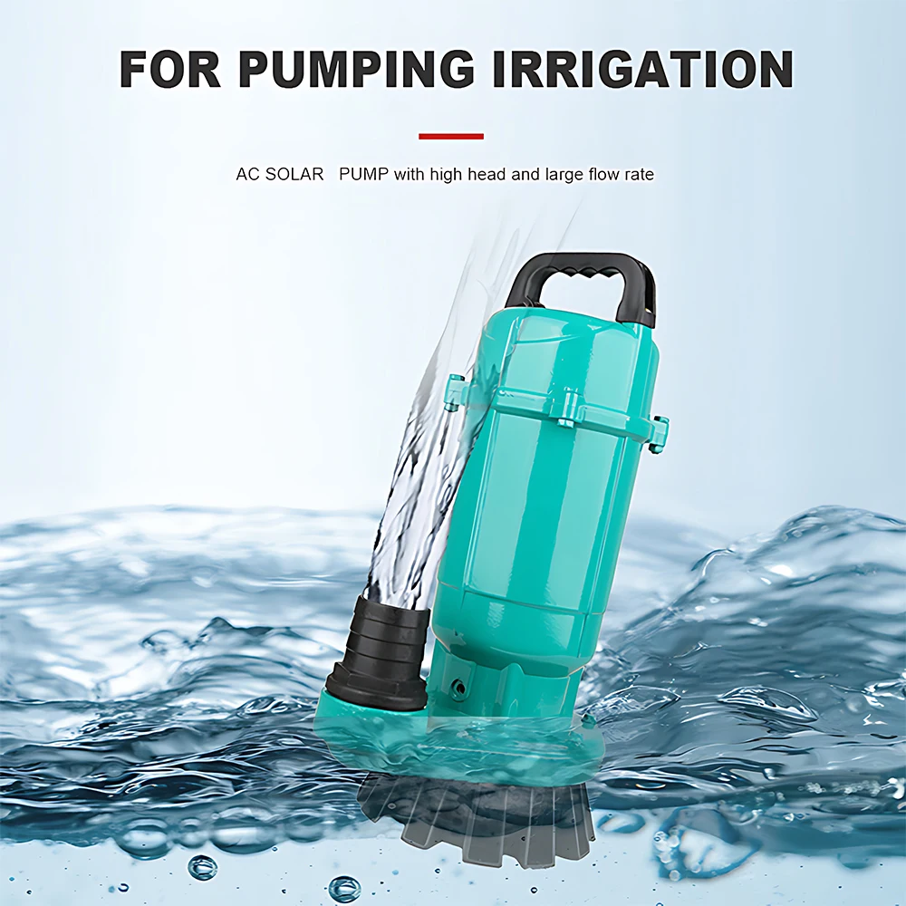 220V 1100W Submersible Pump 20m Head 18m³/h High Lift Water Pump 2 Inch Outlet For Farm Irrigation Well Garden Watering