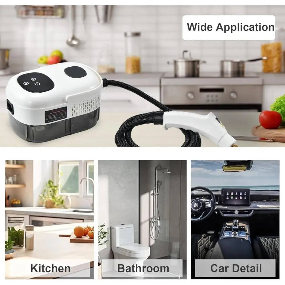 Портативный пароочиститель 2500 Вт, высокое давление, средство для удаления насекомых в кровати, очиститель мебели с аксессуарами для домашнего использования в автомобиле