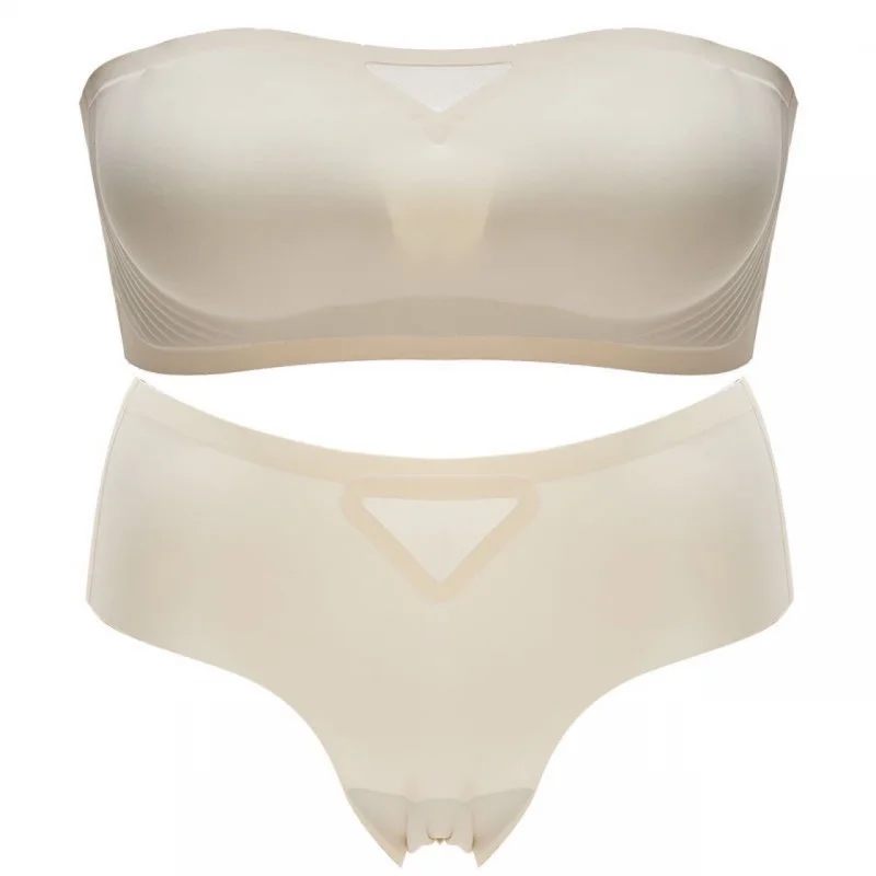 Strapless underwear for women push up anti-slip tube top full coverage small chest backless bra wireless invisible strapless bra image 5