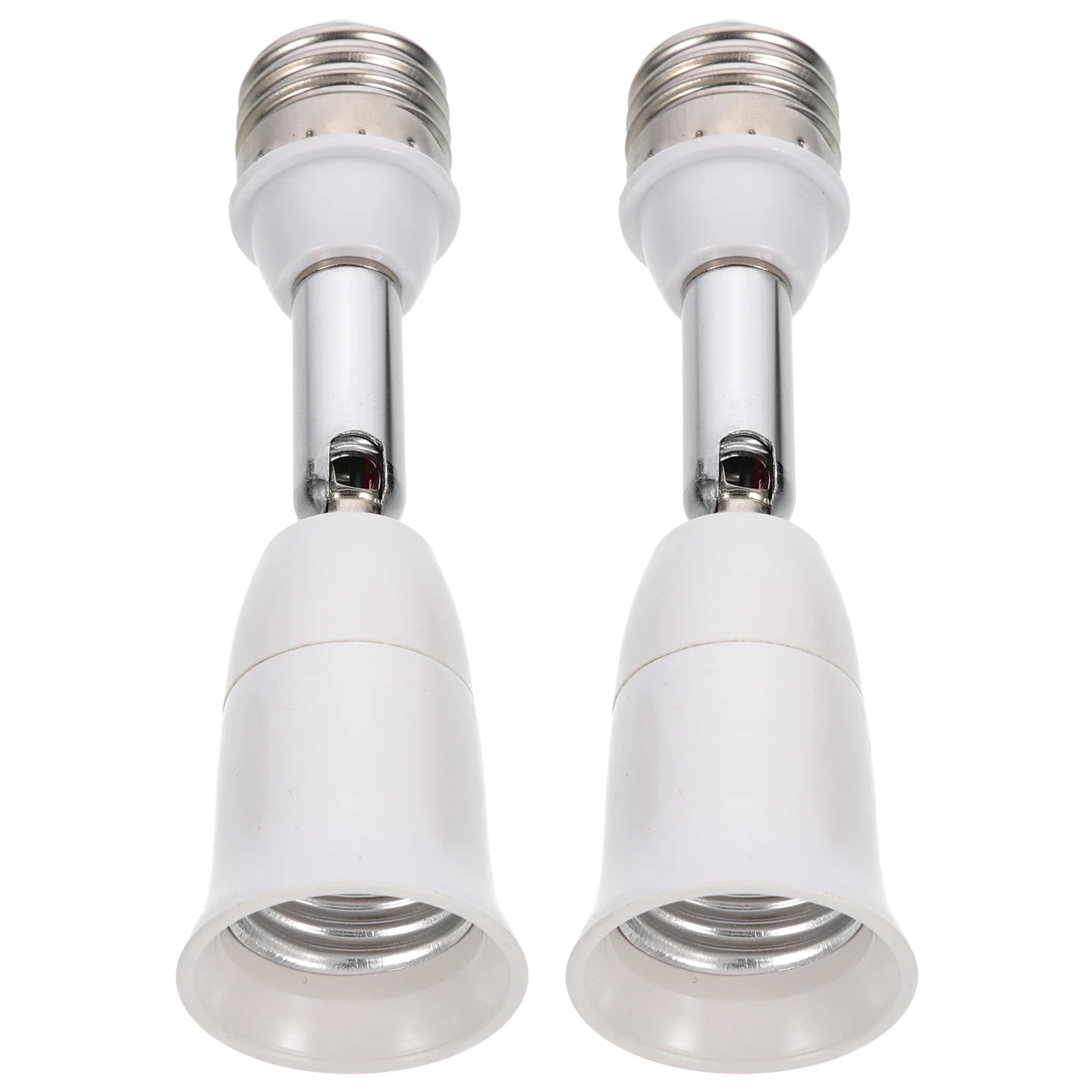 

2 Pcs Light Socket Extension Extended Bend White Bulbs Extender Adapter