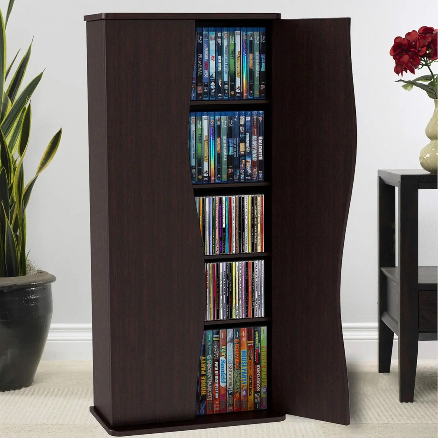 Venus Media Storage Cabinet, Conception compacte et peu encombrante, Peut contenir jusqu'à 198 CD, 88 sketor 108 Blu-Renci, Magnetic-la