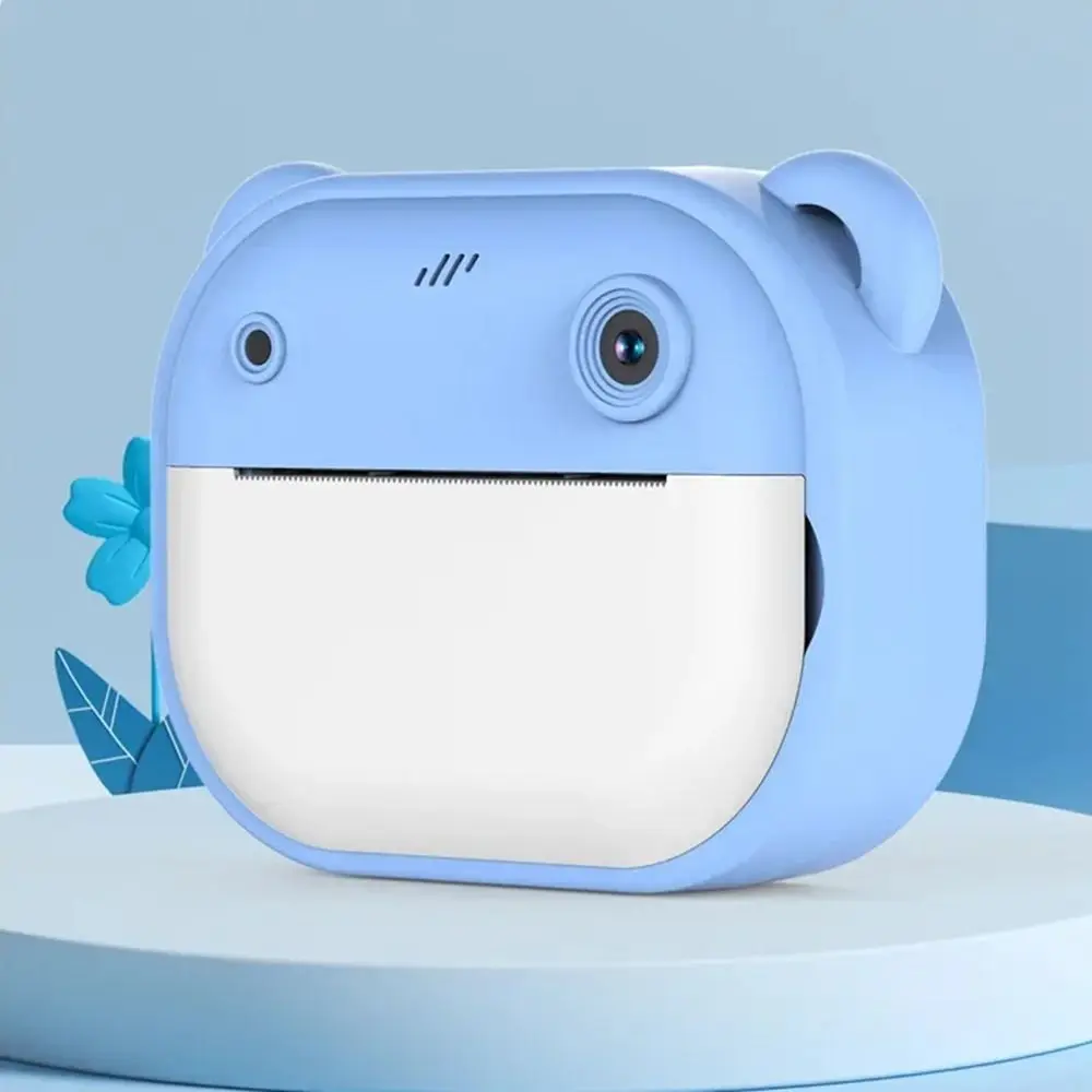 Telecamera per stampa termica con registrazione HD 1080P con carta da stampa Schermo HD da 2,0 pollici Mini stampa istantanea Stampabile con un clic Doppia lente