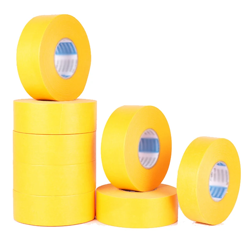 

50M High Viscosity Paint Masking Protection Seam Yellow Adhesive Tape Color Separation Paint Decoration Process Accessories