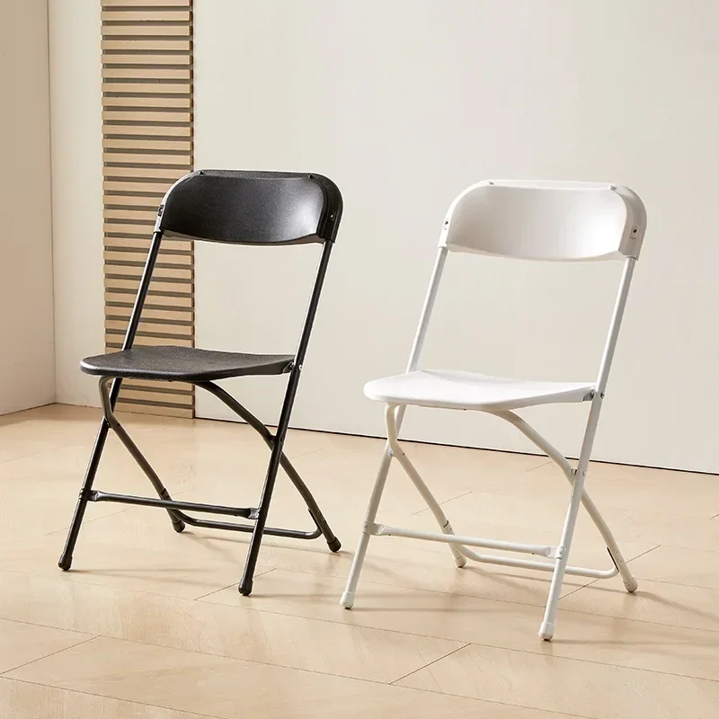 Simple White Folding Chair Stackable Chair Venue Outdoor Plastic Event Exhibition Conference Venue
