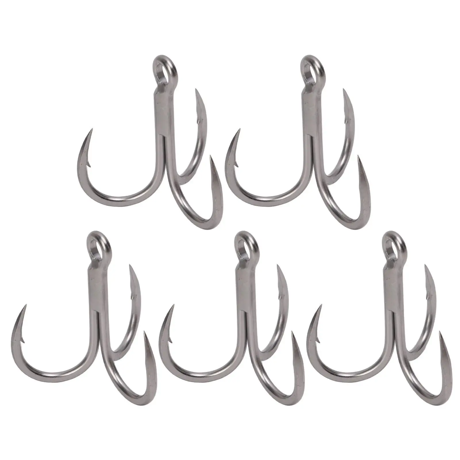 

High Carbon Steel Treble Hooks - Corrosion & Wear Resistant, Strong Performance for Fishing in