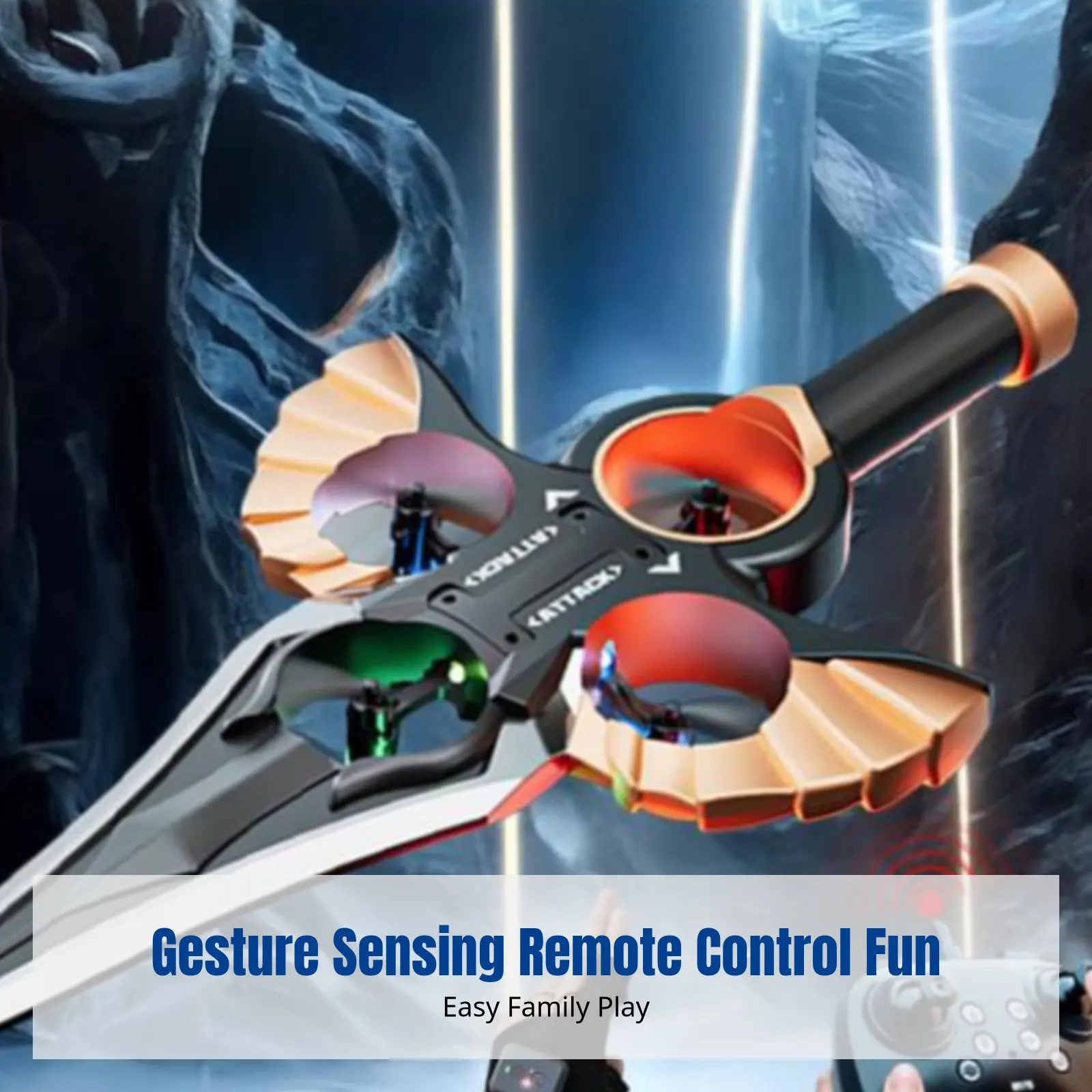 

Дрон с управлением жестами, дистанционным управлением, 360° вращение ° Подарок на день рождения для детей: трюковые самокаты