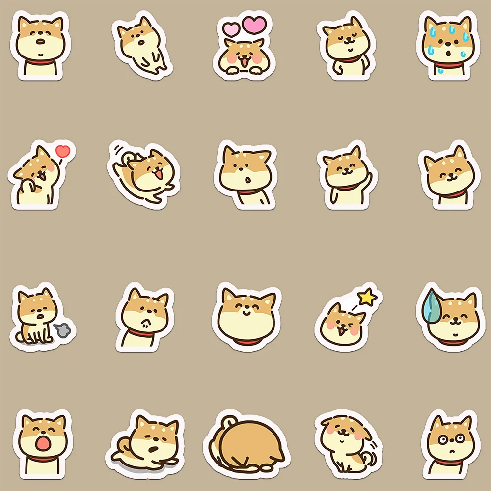 40 قطعة الكرتون لطيف شيبا Inu ملصقات كاملة DIY بها بنفسك مذكرات الكمبيوتر المحمول الهاتف الأمتعة سكيت الكتابة على الجدران الشارات ملصق هدية لعبة