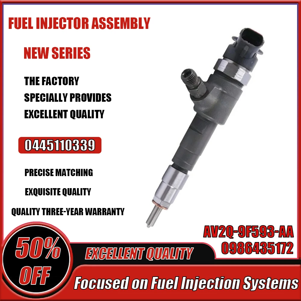 

0445110339 AV2Q-9F593-AA Diesel Fuel Injector 0986435172 for CITROEN C3 DS3 Ford Fiesta 1.4 Peugeot 206 207 208 06-16