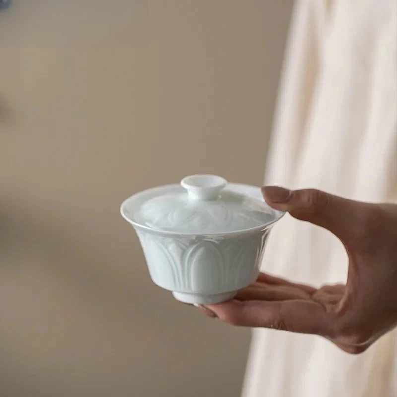 

120 мл туманное голубое озеро, печь, лотос, подкова, гавань, японская чайная варенька, чайная чаша с крышкой, набор крышек для заваривания чая, чаша, чайная посуда, подарок