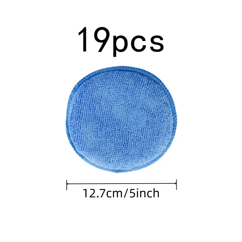 Car Buffing Pads 19 pcs, Washable Reusable, Ultra Soft Scratch Free, for Furniture Polishing, Multipurpose