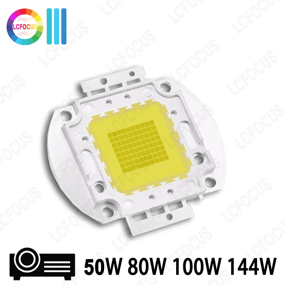 80W LED Chip COB Light Beads 45mil Snow Cool White 8000-10000K 30-36V For DIY 160W HD Projectors Lamp Bulbs