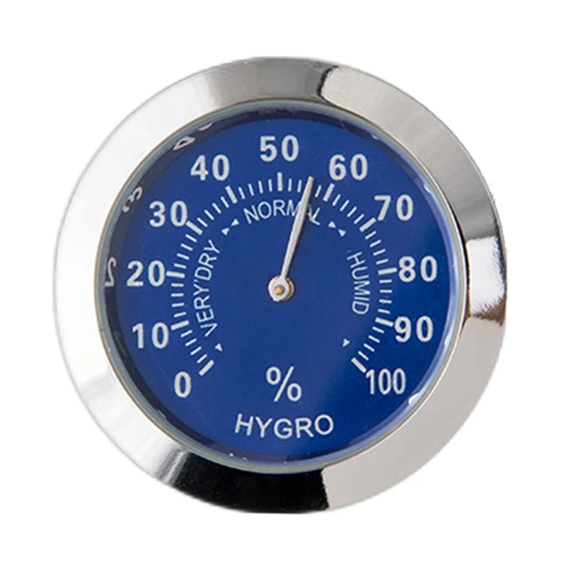 Auto Car Vehicle Thermometer/Hygrometer Clock Mini Small  Dashboard Thermometer Car Cool Decoration Metal Alloy