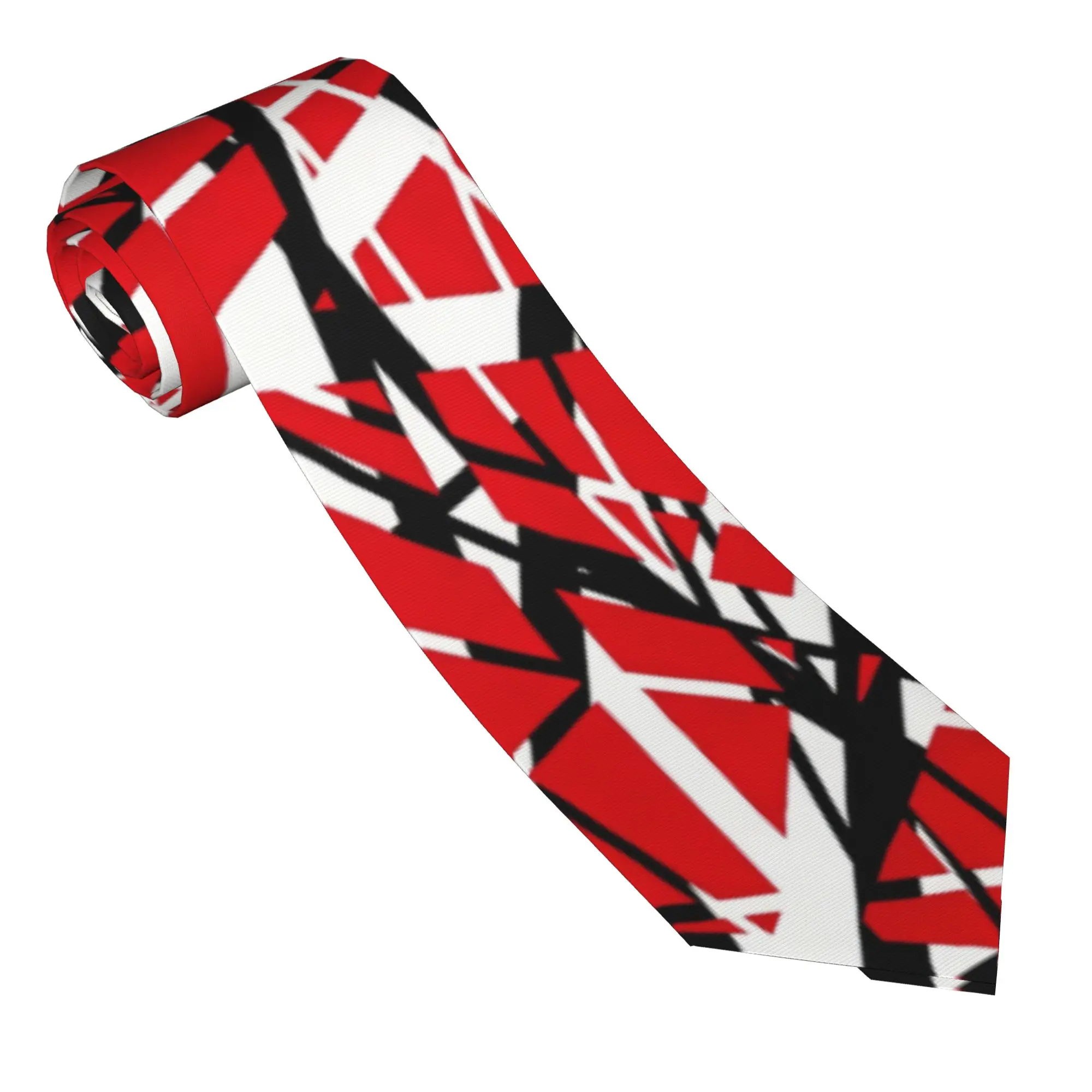 Red V-Van Halens 90s Rock Band Neckties 8 cm Neck Ties for Mens Skinny Narrow Suits Accessories Cravat Wedding Accessories