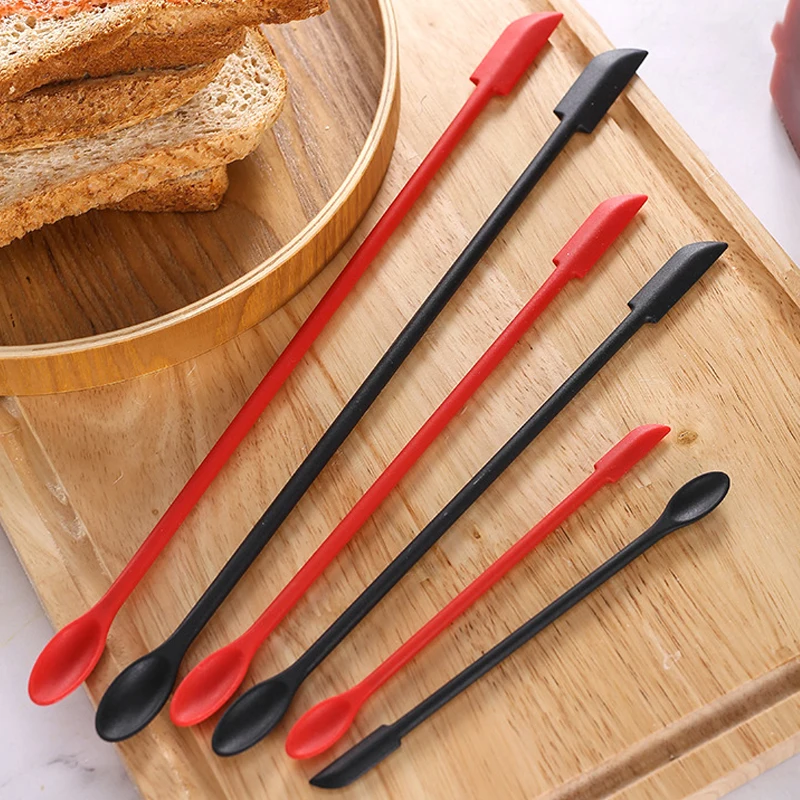Mini Silicone Spatula Set, Double Head, Suitable for Thin Jar, Makeup, Butter, Cake, Cream, Jam, Scraper, Spatula, 3Pcs